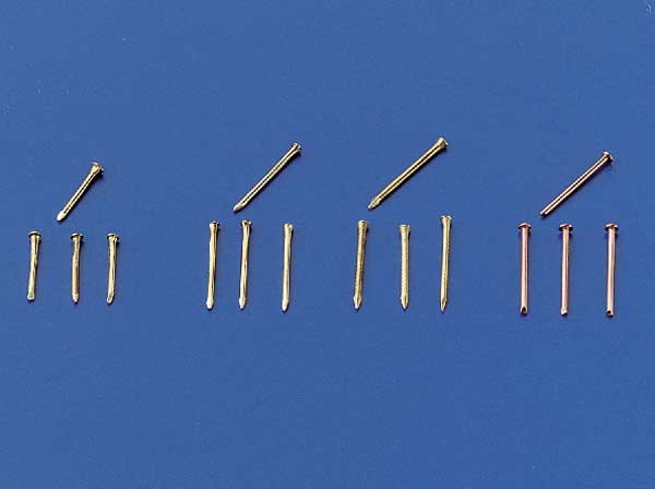 Brass nails 0.7x12mm (approx. 200 pcs.)