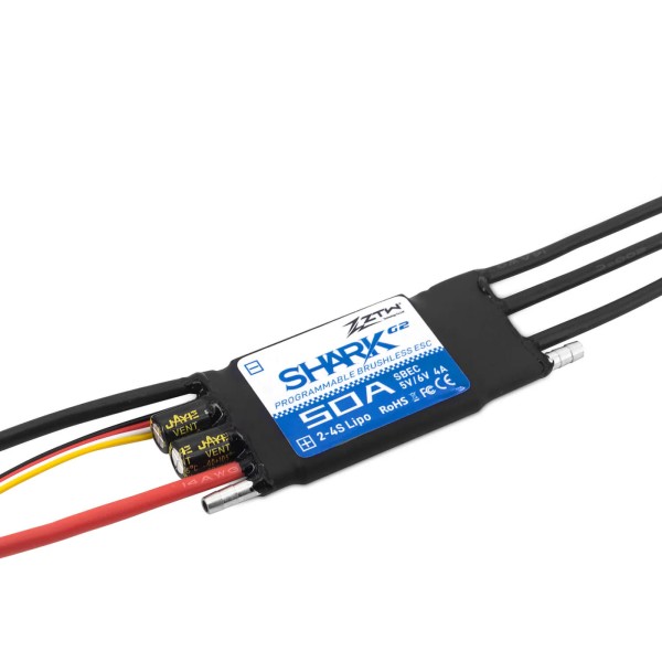 Shark G2 50A 2-4S ESC watercooling