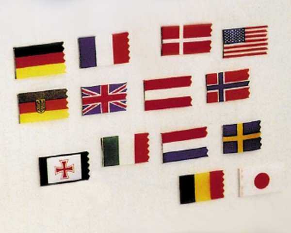 Flag set Denmark 25x40 mm/15x30 mm